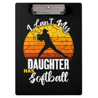 Porte-bloc Je ne peux pas ma fille a softball Cadeau de maman