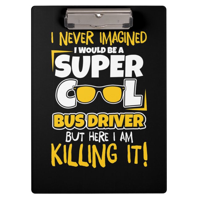 Porte-bloc Je Serais Un Pilote De Bus Super Cool (Devant)