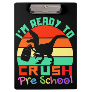 PORTE-BLOC JE SUIS PRÊT À CRUSTER PRÉ-ÉCOLE - DINOSAUR COOL