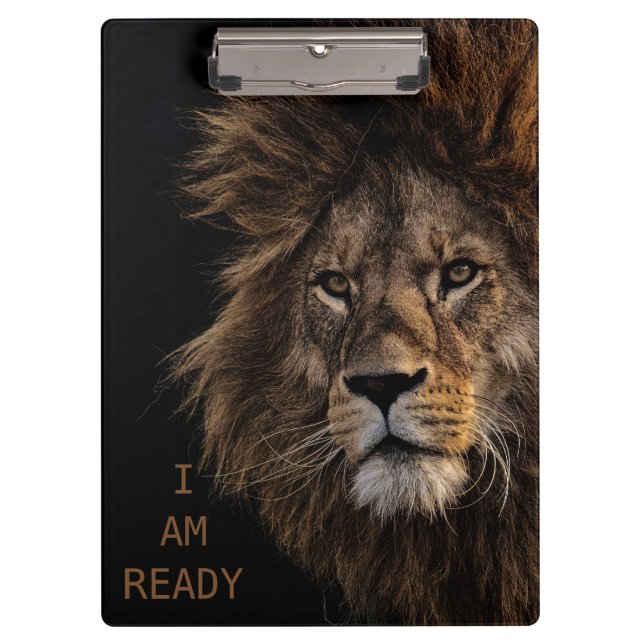 Porte-bloc JE SUIS PRÊT - Lion (Devant)