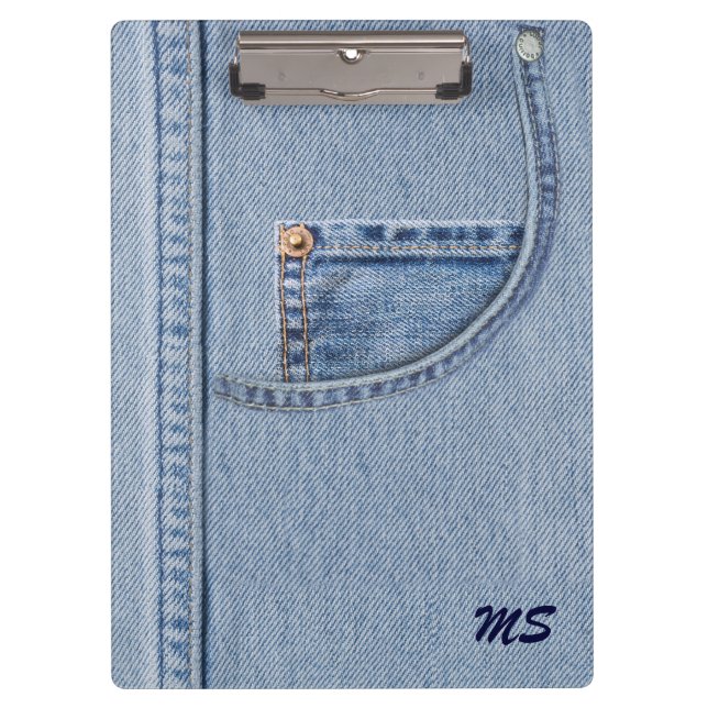 Porte-bloc Jeans Porte - bloc avec (ou sans) Monogramme (Devant)
