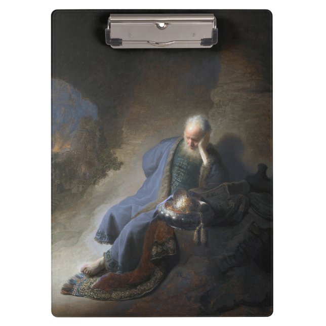 Porte-bloc Jeremiah Lamenting sur la chute de Jérusalem, Remb (Devant)