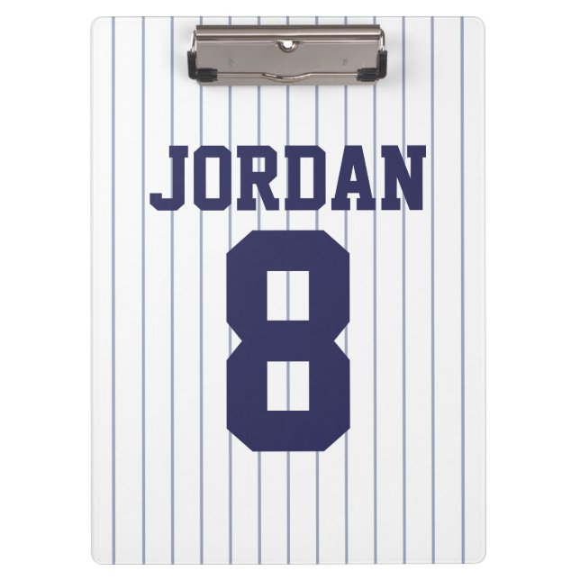 Porte-bloc Jersey de baseball avec nom et numéro personnalisé (Devant)