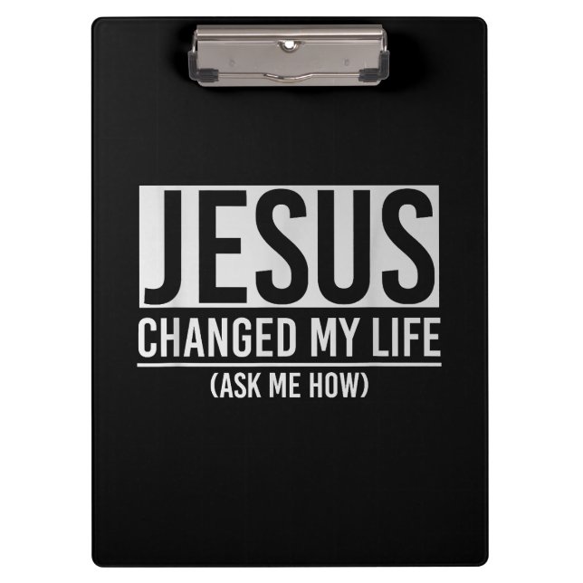 Porte-bloc Jésus A Changé Ma Vie Demandez-Moi Comment Jésus (Devant)