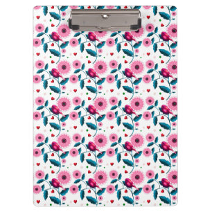 Porte-bloc Jeté de design botanique floral oiseau rose fantai