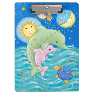 Porte-bloc Jeu de dauphins