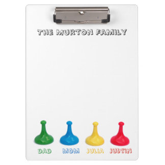 Porte-bloc Jeu de famille amusant - Nom personnalisé