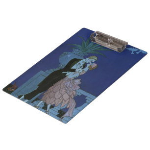 Porte-bloc Jeunes mariés Art déco vintage, Oui de George Barb