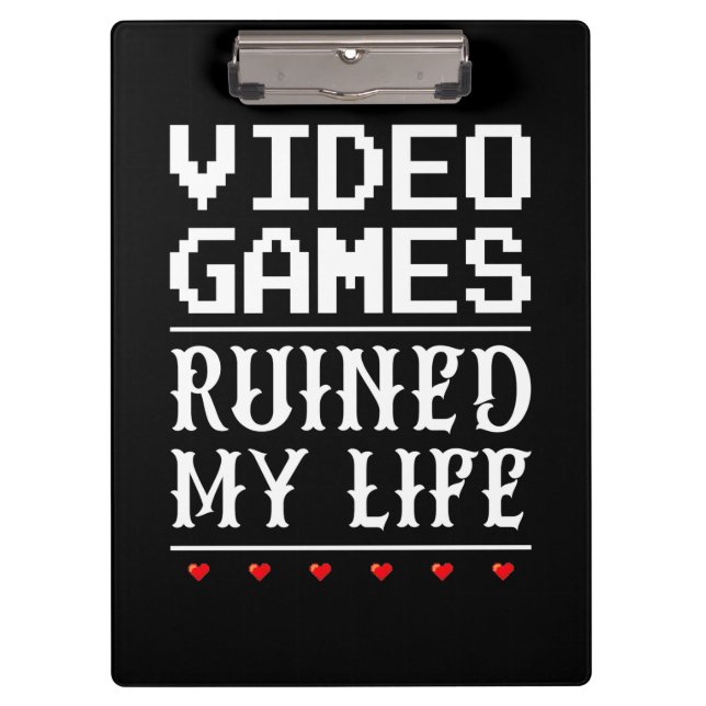 Porte-bloc Jeux Vidéo ruiné ma vie (Devant)