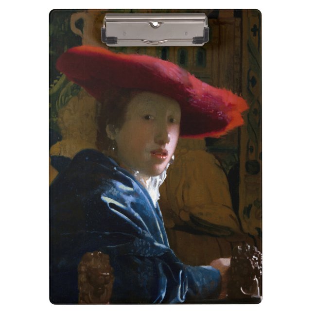 Porte-bloc Johannes Vermeer - Fille avec un Casquette rouge (Devant)