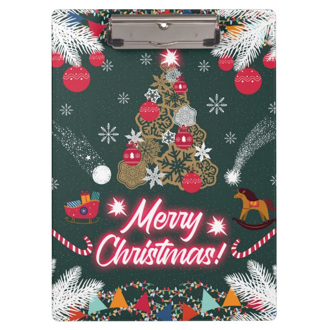 Porte-bloc Joie à feuillage persistant de Noël (Devant)
