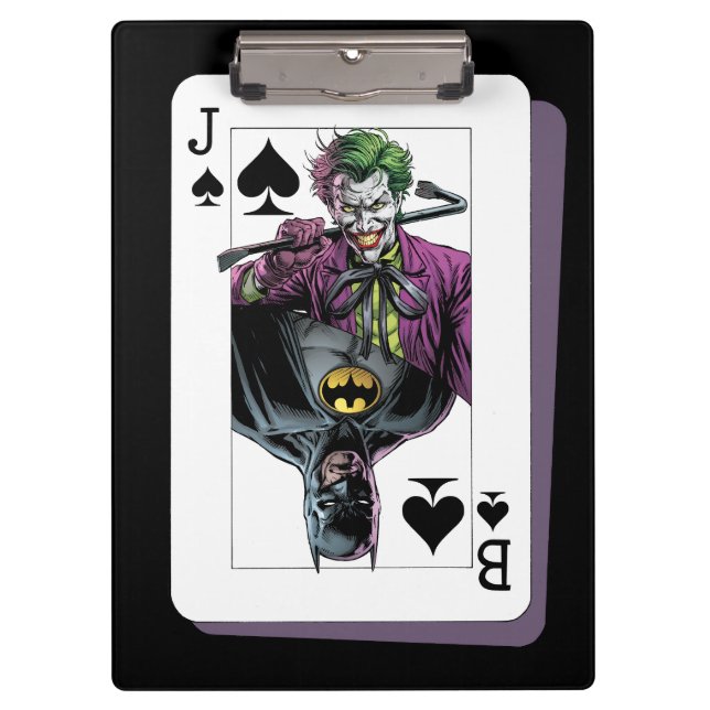 Porte-bloc Joker and Batman Spade Playing Card Illustration (Devant)
