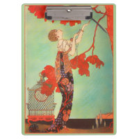 Joli Art Nouveau français Cage à oiseaux perroquet