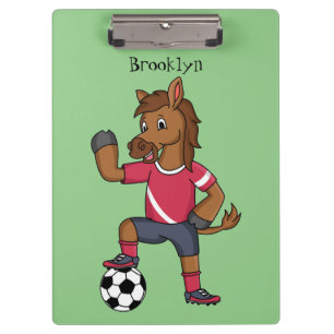 Porte-bloc Joli cheval drôle jouant dessin de football