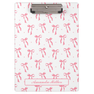 Porte-bloc Joli Coquette Féminin Esthétique Ruban Rose Monog