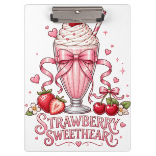 Porte-bloc Joli dessert de milkshake rose à la fraise