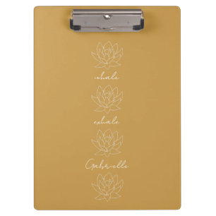 Porte-bloc Joli Jaune Or & Blanc Lotus Flower Yoga