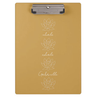 Porte-bloc Joli Jaune Or & Blanc Lotus Flower Yoga