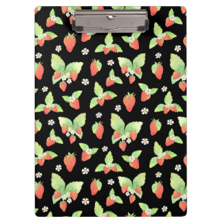 Porte-bloc Joli motif botanique aquarelle de fraise