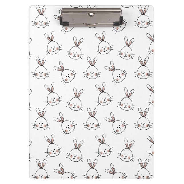 Porte-bloc Joli Motif lapin blanc de Pâques (Devant)