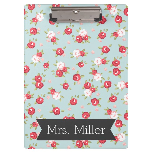 Porte-bloc Joli Porte - bloc Floral - Personnaliser (Devant)