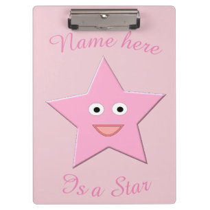 Porte-bloc Joli Porte - bloc personnalisé rose Star