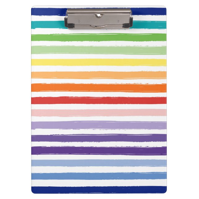 Porte-bloc Joli Rainbow Stripe Motif école ou bureau (Devant)