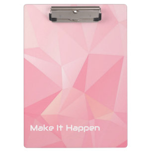 Porte-bloc Joli Rose Pastel Motif Bureau École Motivationnel