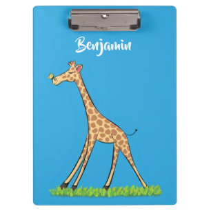 Porte-bloc Jolie girafe avec dessin animé de papillon