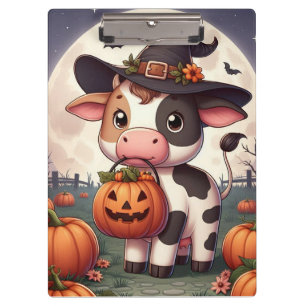 Porte-bloc Jolie vache sorcière Halloween