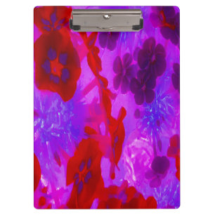 Porte-bloc Jolies fleurs de Phlox de jardin violettes et roug