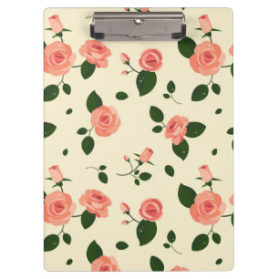 Porte-bloc Jolies roses roses pastel rose motif