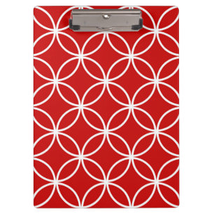 Porte-bloc Jolis motifs géométriques de cercles rouges et bla
