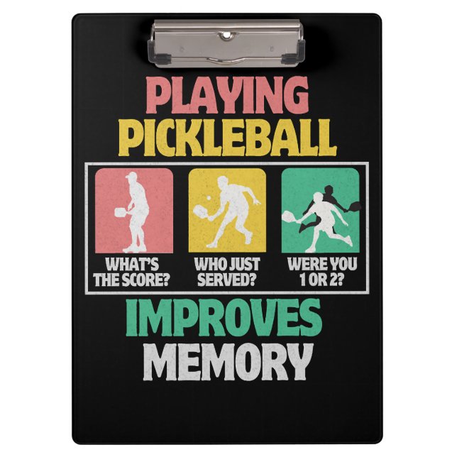 Porte-bloc Jouer au Pickleball Améliore la Mémoire (Devant)