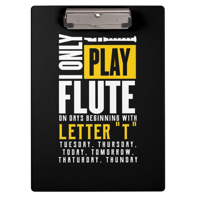 Porte-bloc Jouer uniquement de la flute (Devant)