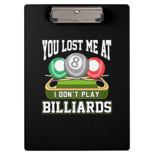 Porte-bloc Joueur de billard Vous M'Avez Perdue Au Billard
