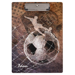 Porte-bloc Joueur de football masculin en marche pour le but