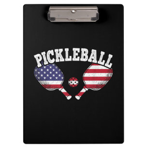 Porte-bloc Joueur de Pickleball avec Drapeau Américain Vintag
