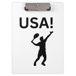 Porte-bloc Joueur de tennis américain utilisant dot comme bal