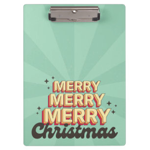 Porte-bloc Joyeux Noël rétro texte super saisonnier