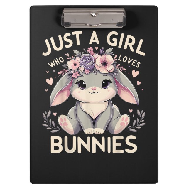 Porte-bloc Juste Une Fille Qui Aime Les Lapins (Devant)