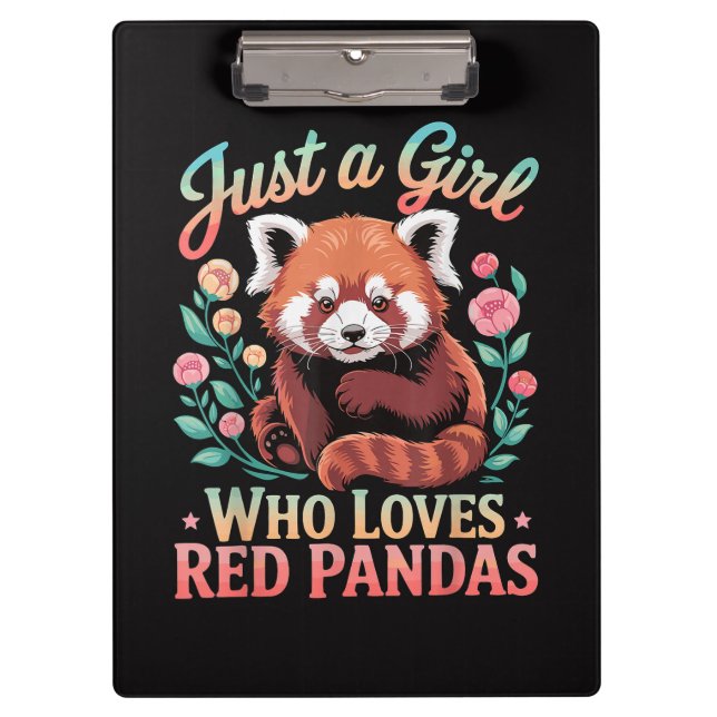 Porte-bloc Juste Une Fille Qui Aime Les Pandas Rouges (Devant)