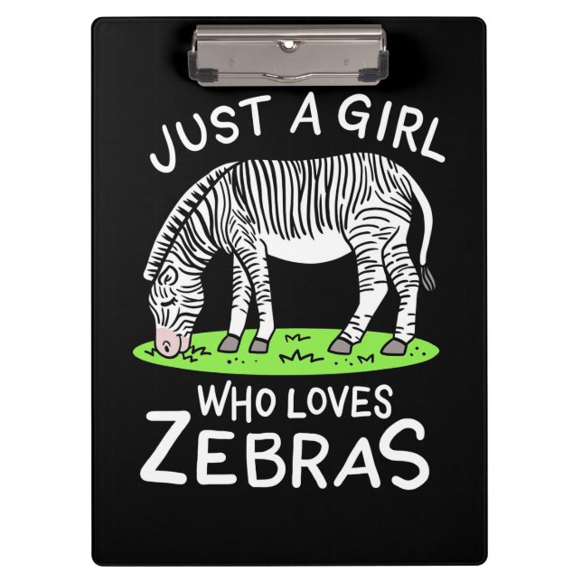 Porte-bloc Juste Une Fille Qui Aime Les Zèbres (Devant)