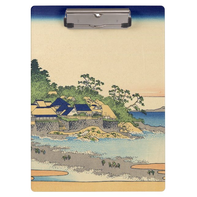 Porte-bloc Katsushika Hokusai Enoshima dans la province de Sa (Devant)