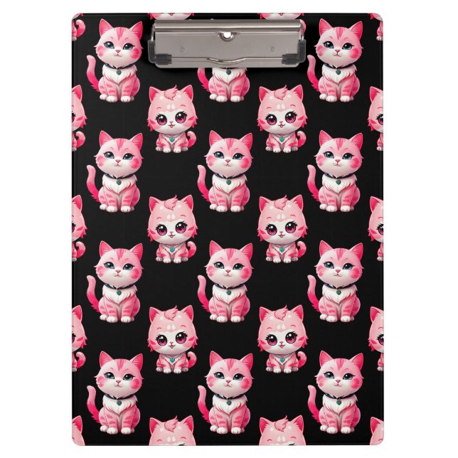 Porte-bloc Kawaii Rose Kitty Cats Design (Devant)
