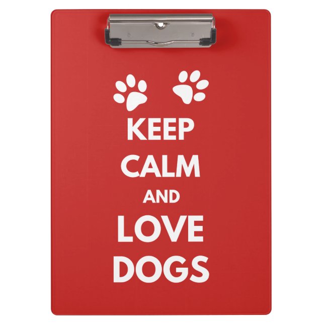 Porte-bloc Keep calm and love dogs (Devant)