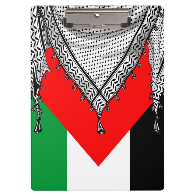 Porte-bloc Keffiyeh Écharpe palestinienne tissu traditionnel (Devant)