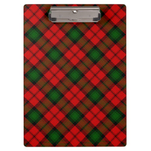 Porte-bloc Kerr tartan rouge vert plaid