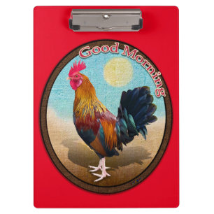 Porte-bloc Key West - Coq tzigane Good Morning Vintage Oval