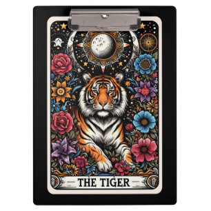 Porte-bloc La carte de tarot du Tigre Force et concentratio